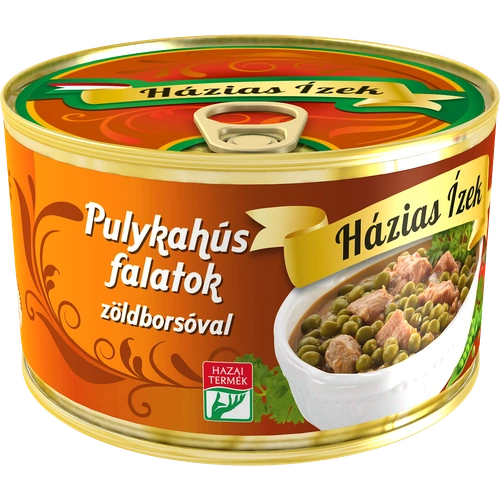 Házias Ízek Pulykahús falatok zöldborsóval 400 g